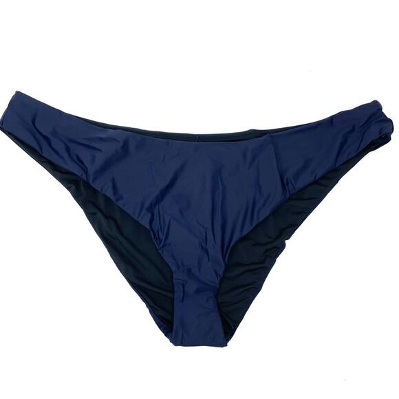 NEW J. Crew Curved-waist Cheeky Bikini Bottom in Navy Blue, Women's 3X BC125 $59 - Picture 1 of 9